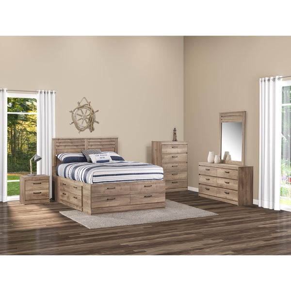 Dynamic Furniture Sahara 448 8 pc Queen Panel Bedroom Set with Storage IMAGE 1