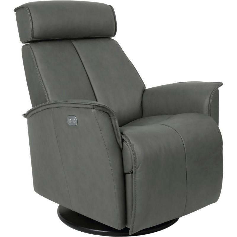 Fjords of Norway Venice Power Swivel Glider Leather Recliner Venice Large Power-SL-227 GREY IMAGE 3