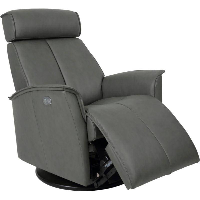 Fjords of Norway Venice Power Swivel Glider Leather Recliner Venice Large Power-SL-227 GREY IMAGE 4