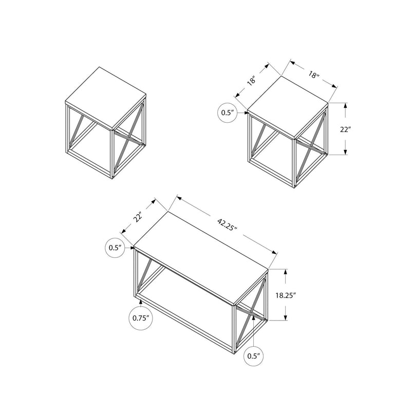 Monarch Occasional Table Set I 7953P IMAGE 5