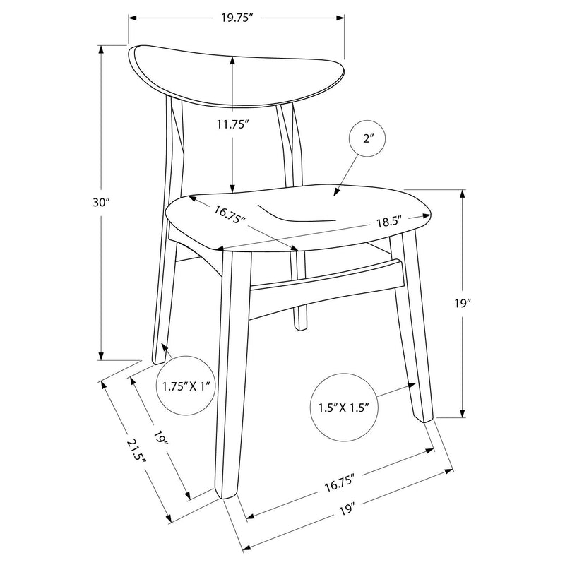 Monarch Dining Seating Chairs I 1365 IMAGE 3