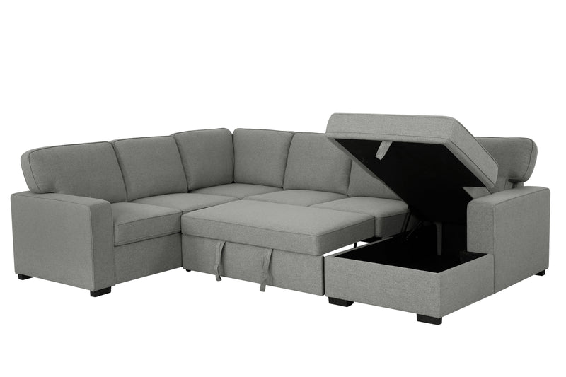 Morandi Fabric Sleeper Sectional  (RHF chaise*)