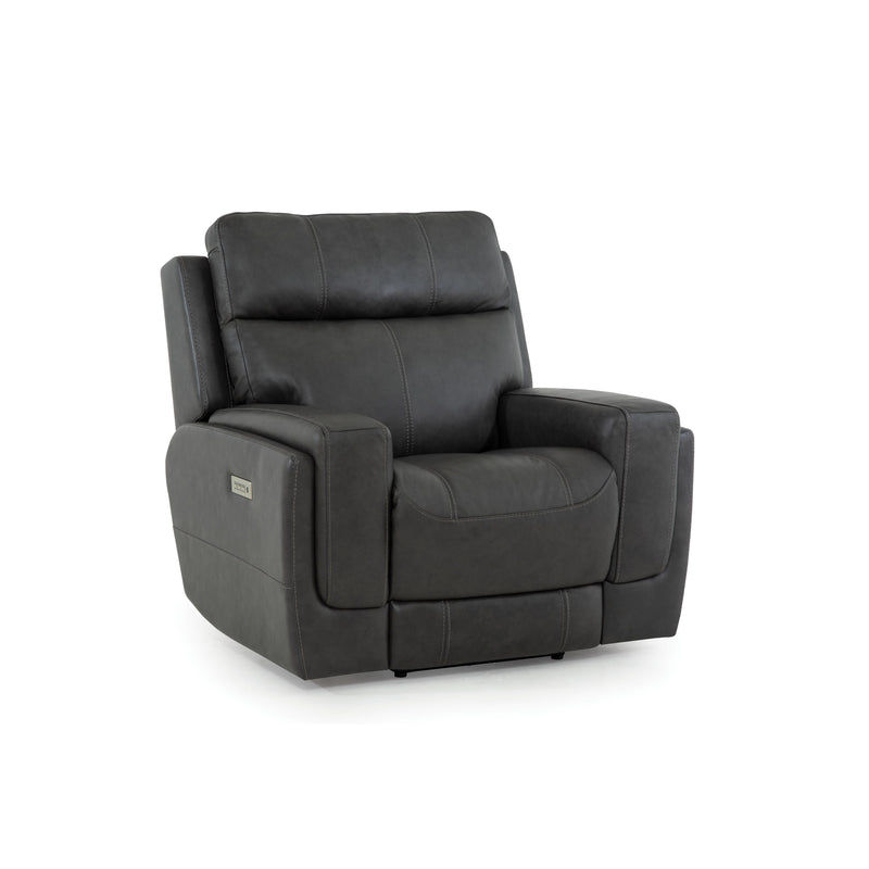 Palliser Hargrave Power Leather Match Recliner with Wall Recline  41023-L9-GRADE100-GRAPHITE